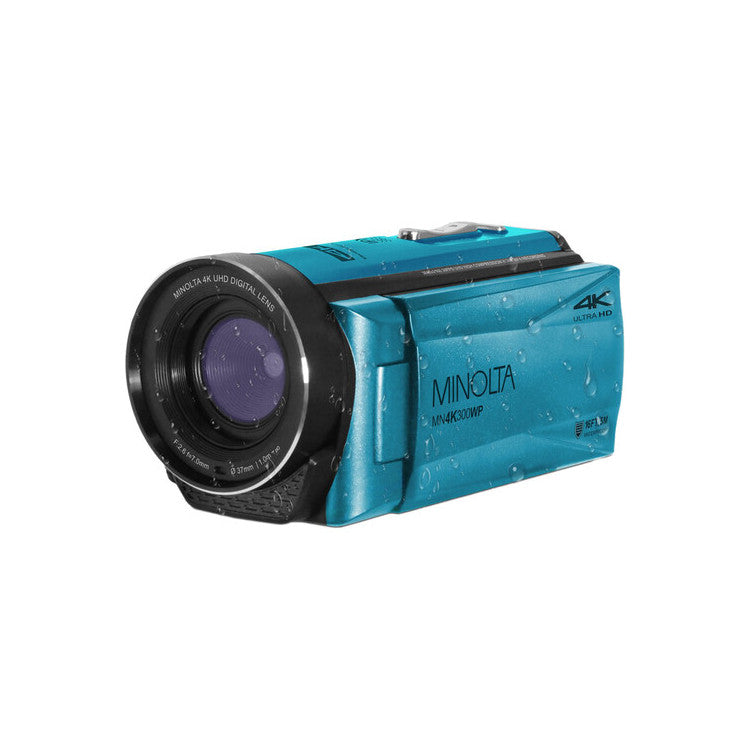 Minolta MN4K300WP UHD 4K Waterproof Camera (Blue)