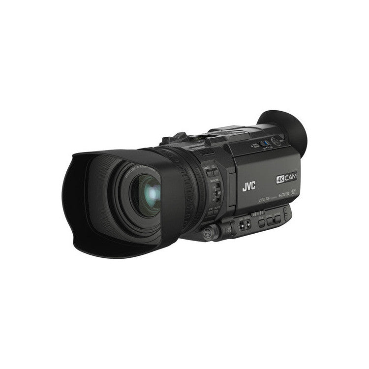 JVC GY-HM170UA 4KCAM Compact Professional Camcorder with Top Handle Audio Unit