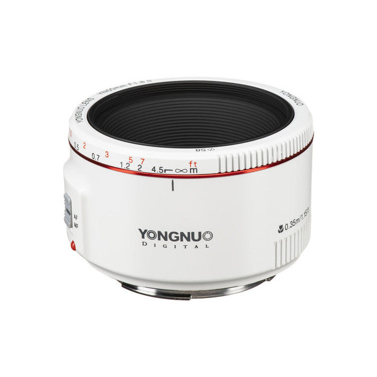 Yongnuo YN 50mm f/1.8 II Lens for Canon EF (White)