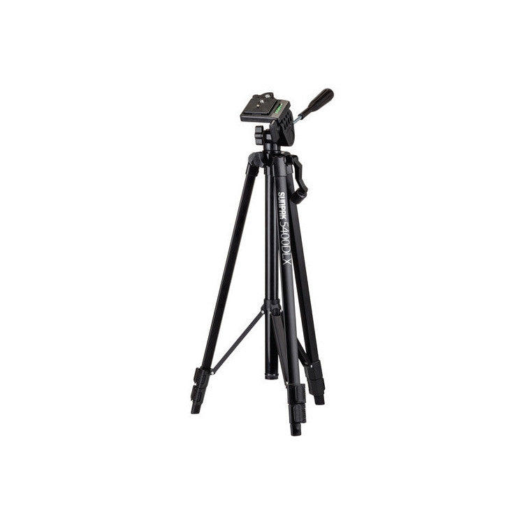 Sunpak 5400DLX Tripod with 3-Way, Pan-and-Tilt Head, Smartphone Mount, and Mount for GoPro Camera