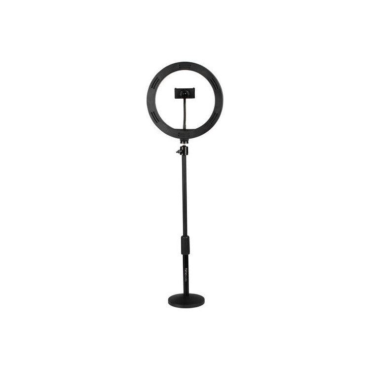 Gator LED Desktop Ring Light with Round Base Stand and Phone Clamp (10")