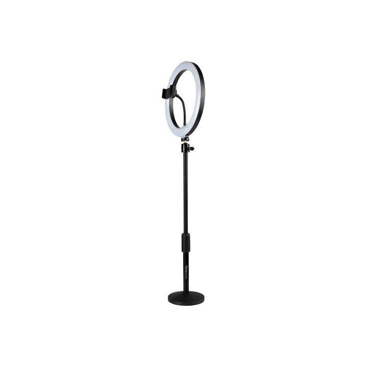 Gator LED Desktop Ring Light with Round Base Stand and Phone Clamp (10")